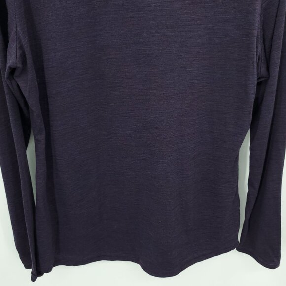 Seg'ments 100% Merino Wool Crew Neck Long Sleeve Base Layer Top L Purple - Picture 7 of 14
